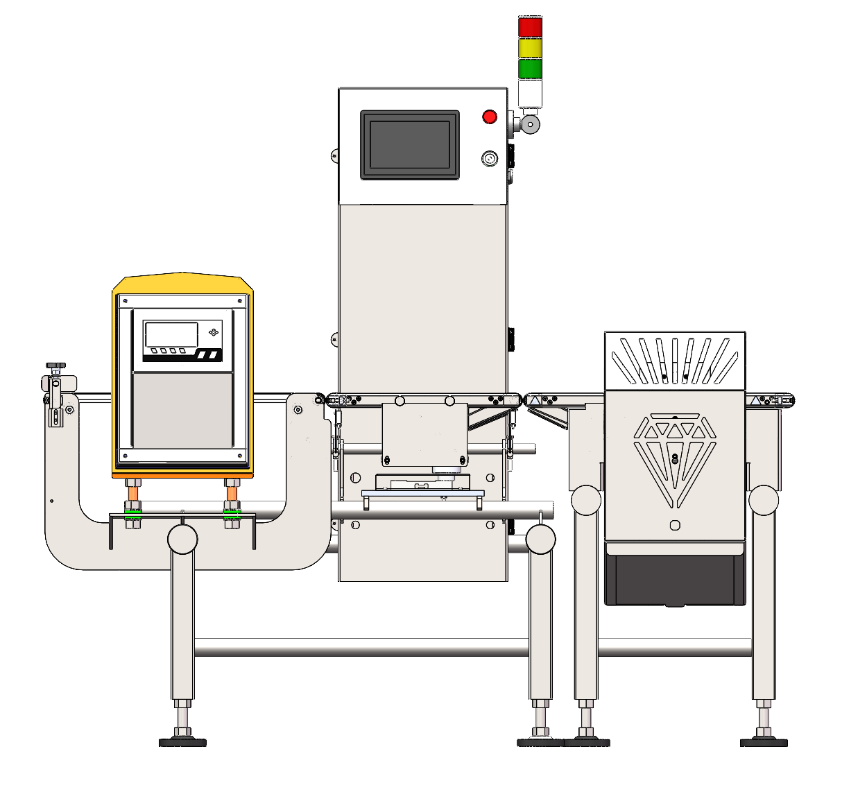 Combined Metal Detector and Checkweigher